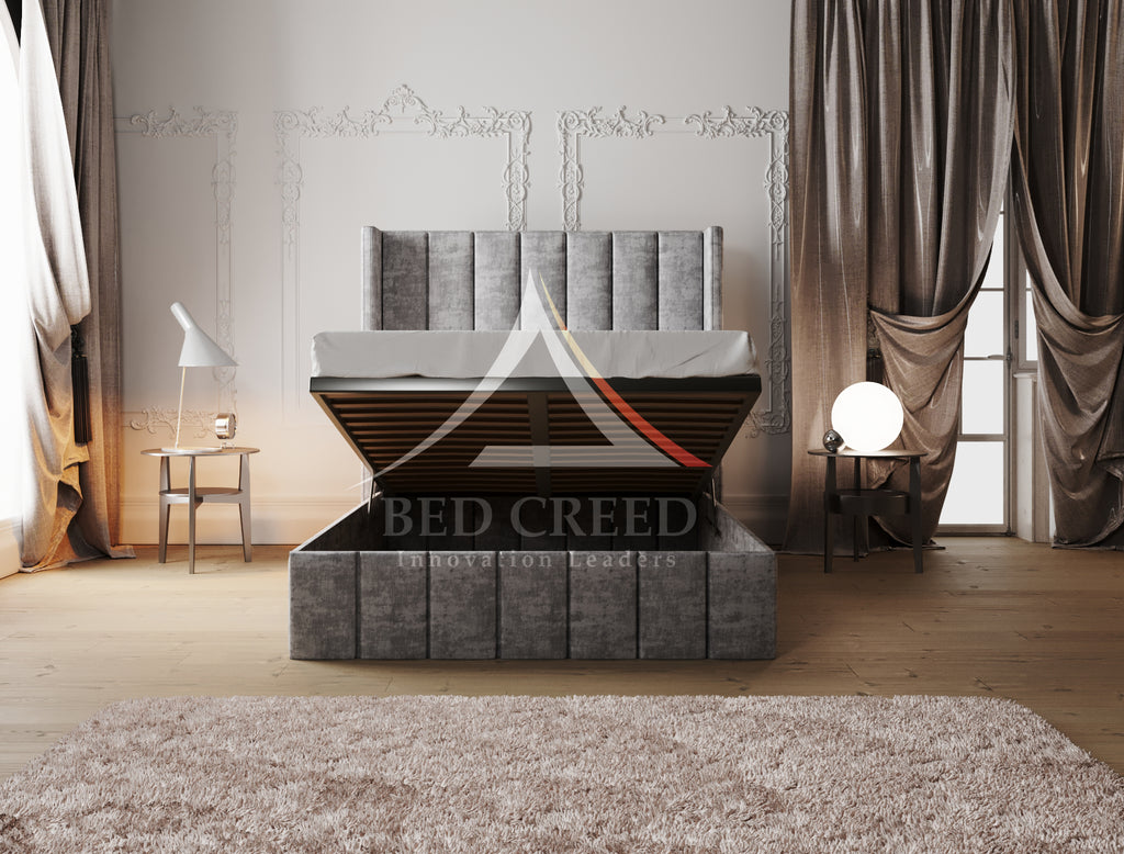 High Headboard Casey Winged Bed - Bed Creed