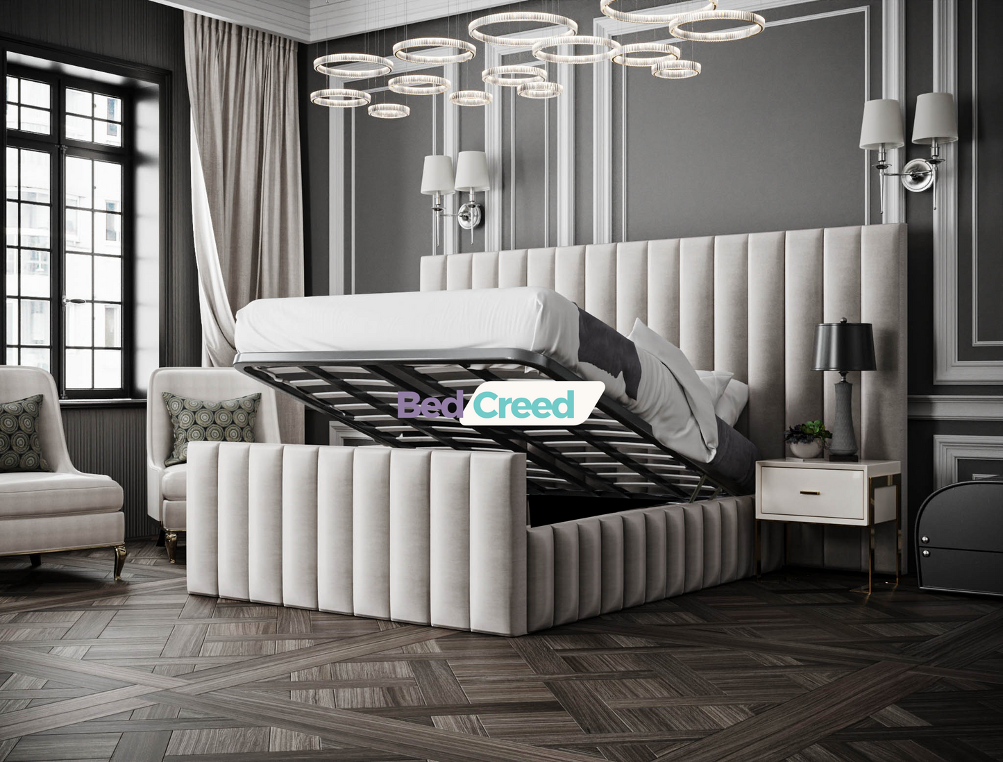 Tamaris Full Panelled Chesterfield Bed