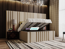 Samson Stripe Lines Linear Chesterfield Panel Bed