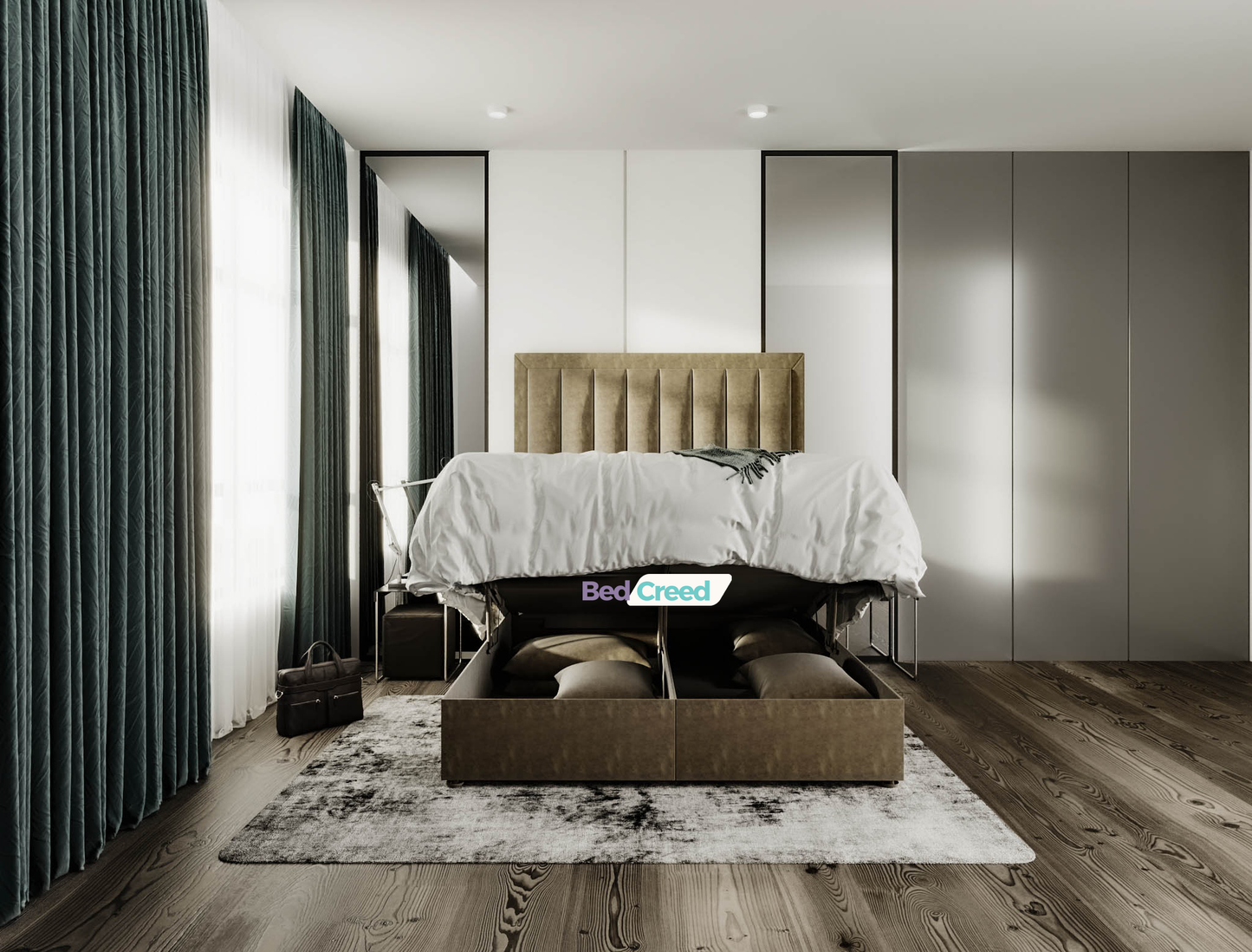 Forster Lines Panel Divan Ottoman Storage Bed