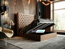 Ester Winged Chesterfield Fabric Upholstered Bed