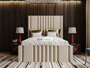Samson Stripe Lines Linear Chesterfield Panel Bed