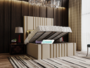 Samson Stripe Lines Linear Chesterfield Panel Bed
