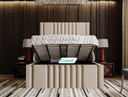 Samson Stripe Lines Linear Chesterfield Panel Bed
