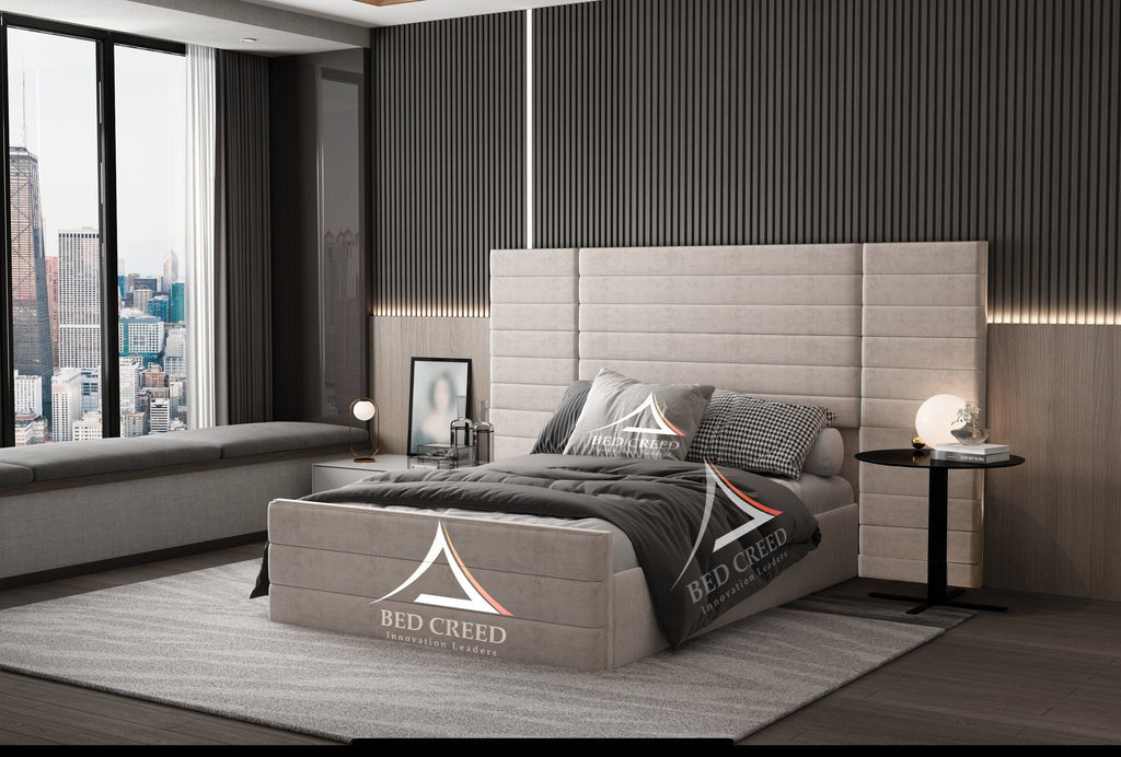 Alexander Wide Headboard Upholstered Bed