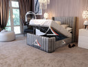 Duchess Winged Curve Footboard Bed Grey Bed- Bed Creed