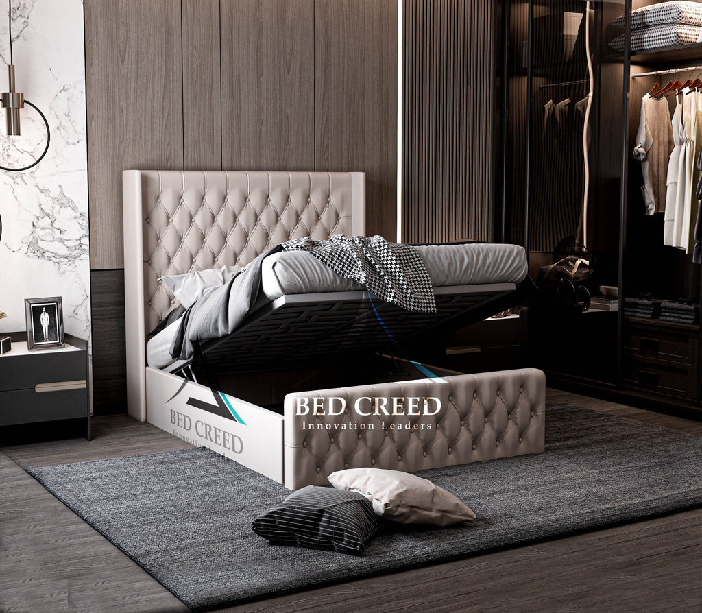Alura Hybrid Chesterfield Winged Bed