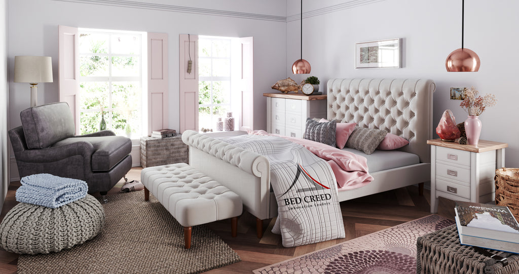 Beatrice Chesterfield Sleigh Bed - Bed Creed